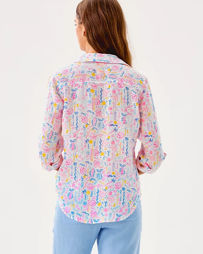 Sea View Button Down (Multi Summer Serenade)