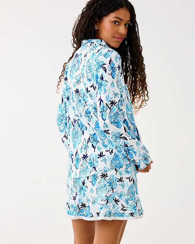 Leona Zip-Up (Resort White Seashell Splendor)