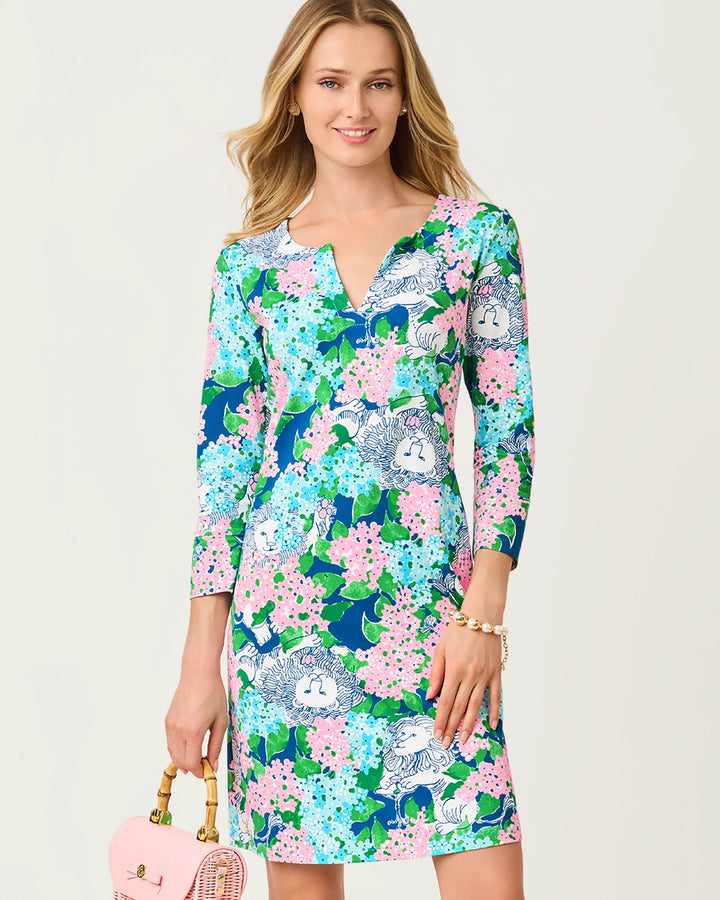 UPF 50+ Nadine Dress (Starlight Navy Lydia The Lion)
