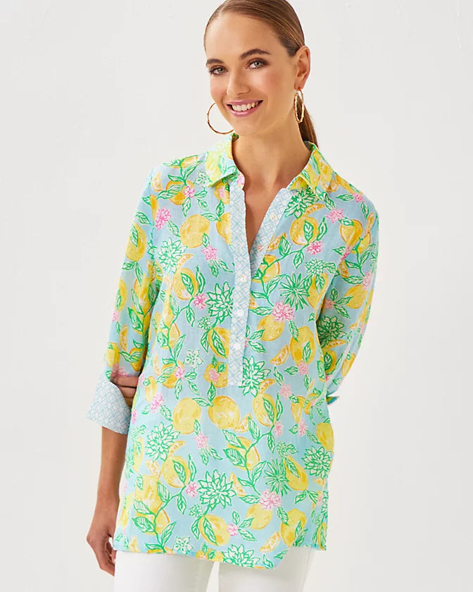 Riverlyn Pieced Print Tunic (Make Lemonade)
