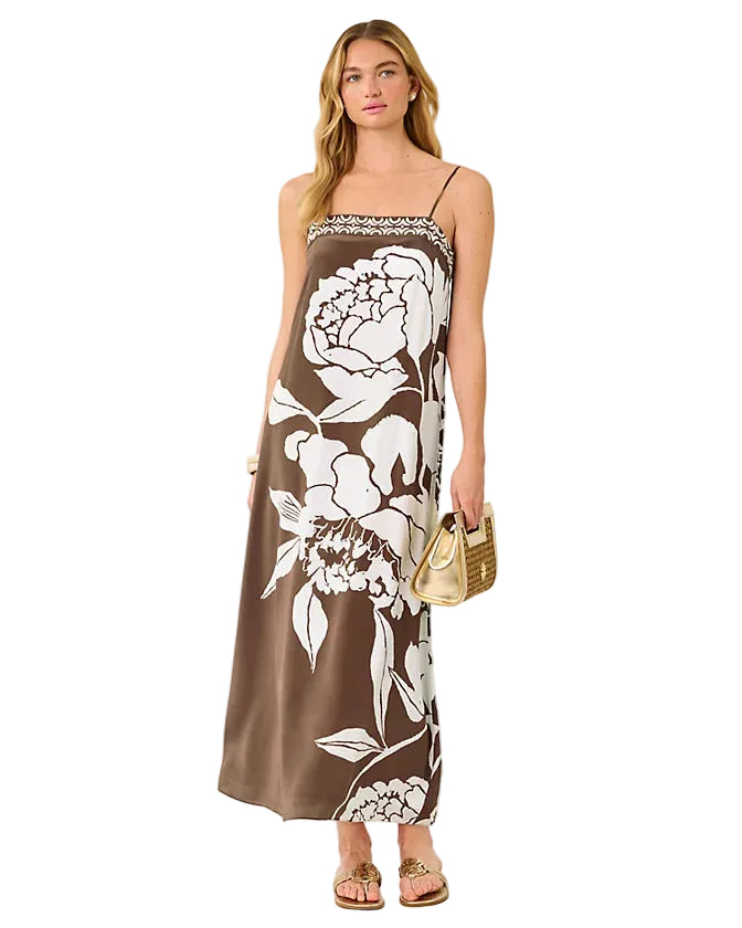 Jesslyn Silk Maxi Slip Dress (Coco Beach Oversized Marni)