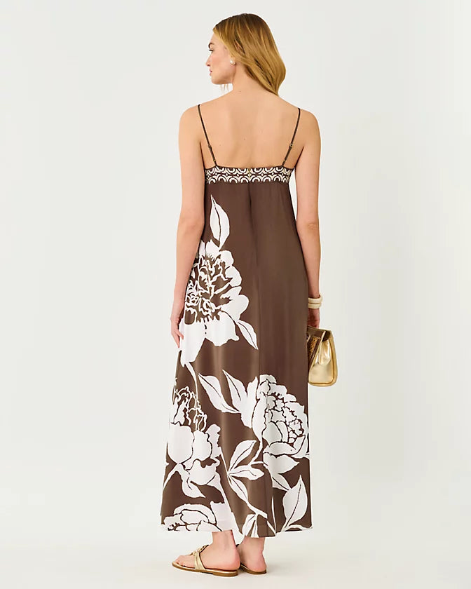 Jesslyn Silk Maxi Slip Dress (Coco Beach Oversized Marni)