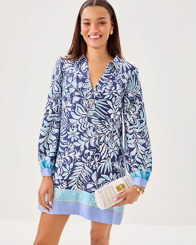 Iralanne Popover Dress (Sapphire Pool Summer Shorelines)