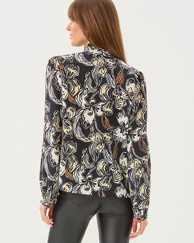 Elanor Silk Top (Onyx Irisistable)