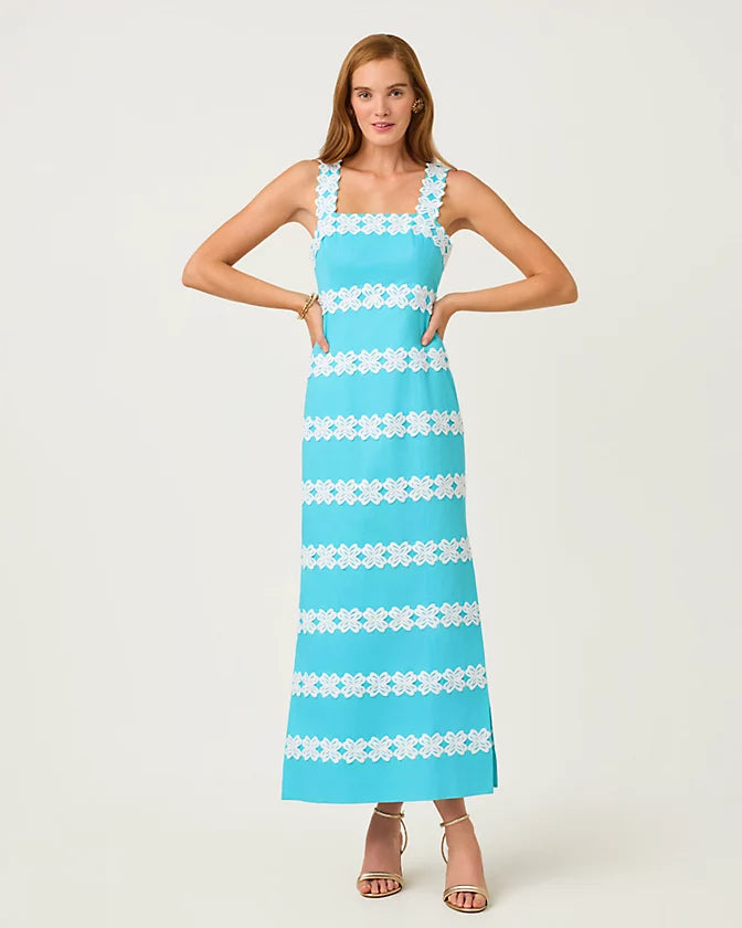 Davis Maxi Dress (Capri Blue)