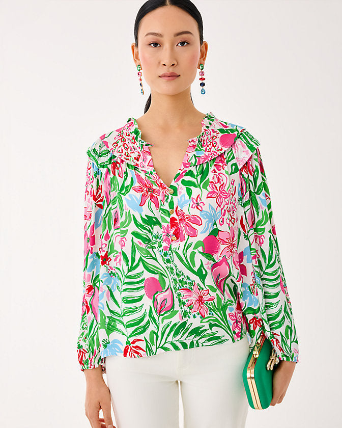 Japhia Top (Multi Glowing Gardens) – Only Options Valdosta