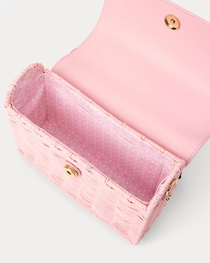 Teighen Bow Wicker Bag (Pink Muse)