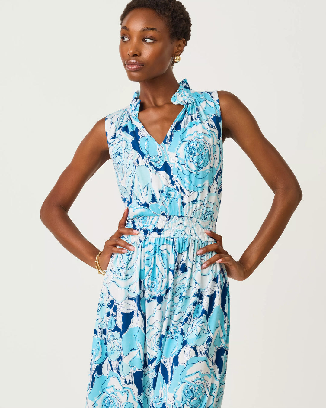 Amiria Maxi Dress (Capri Blue Rosanna) – Only Options Valdosta