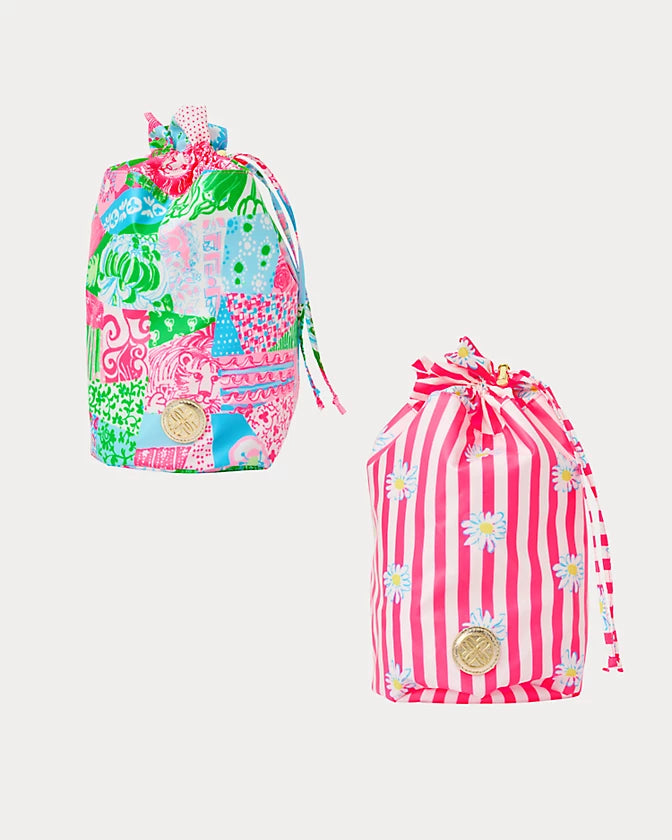 Pool Pouch Set (Multi Crazy Quilt)