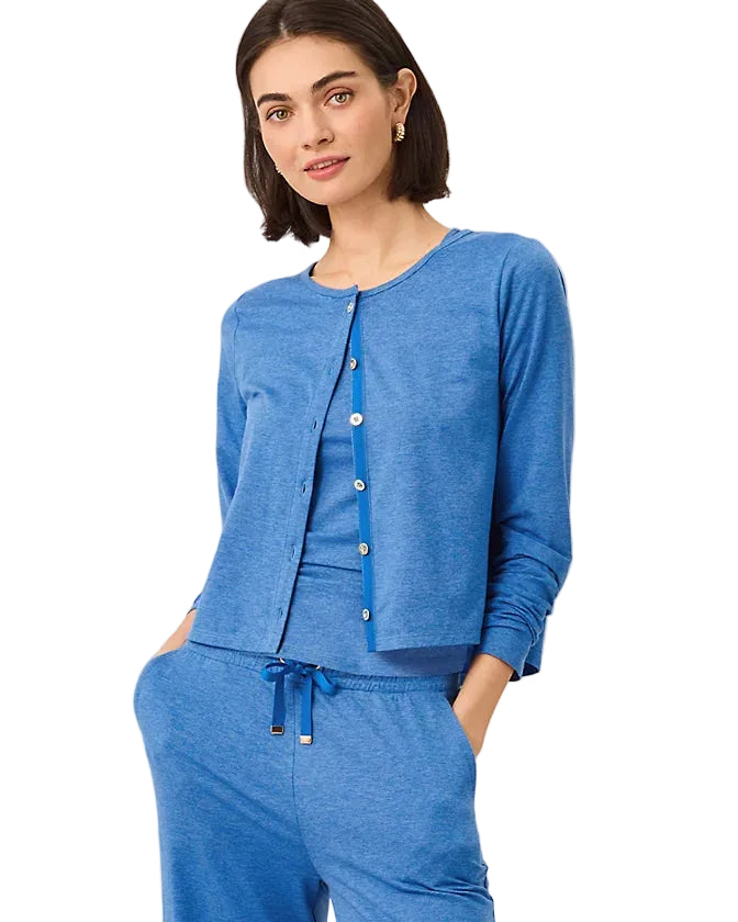 Kai Cardigan UPF 50 (Heathered Merriweather Blue)
