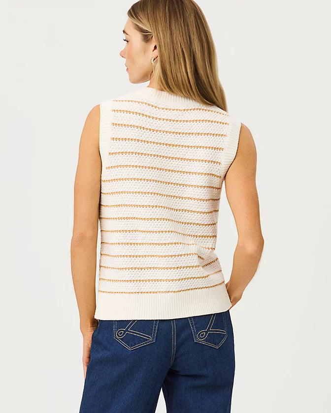 Shayna Sweater Vest (Coconut Palm Tree Stripe)