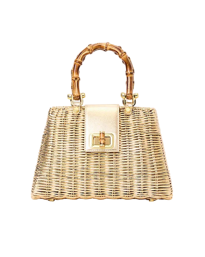 Leena Top Handle Bag (Gold Metallic)