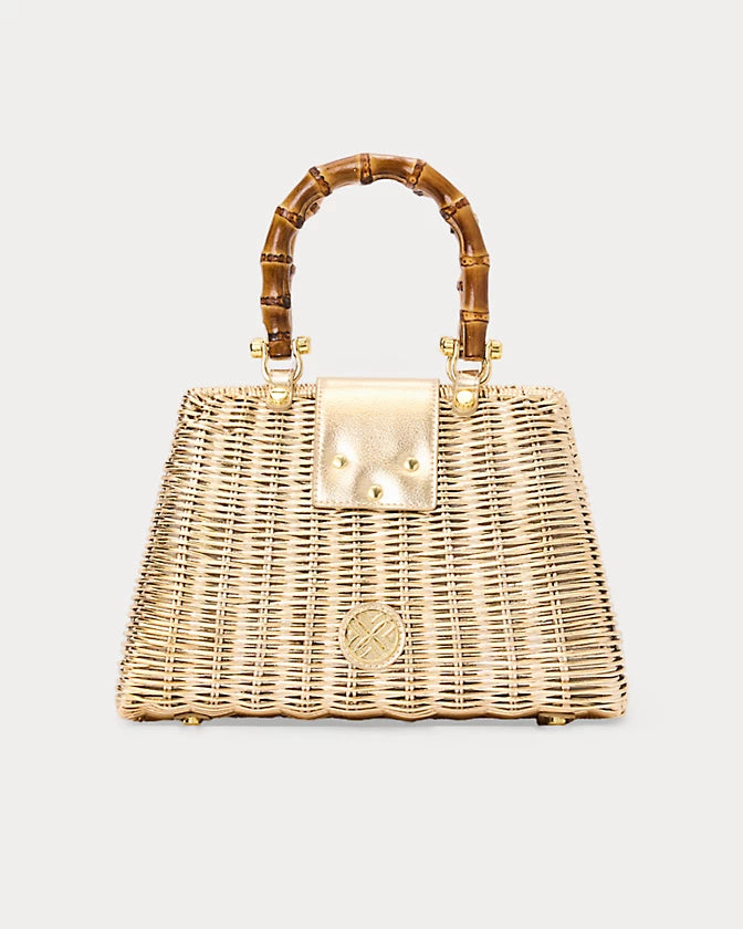 Leena Top Handle Bag (Gold Metallic)