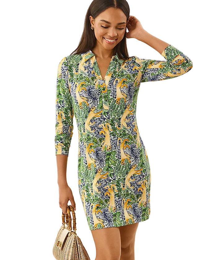 Ollie Dress UPF 50 (Multi Lil Palm Prowl)