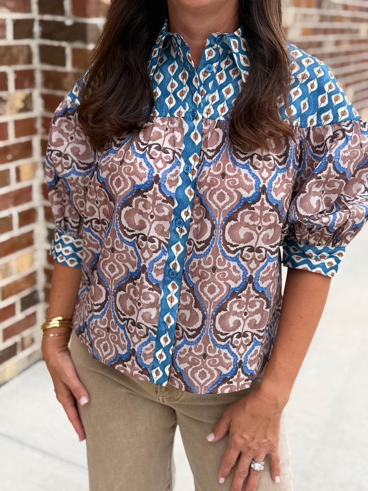 Round Yoke Blouse (Persian Gate)