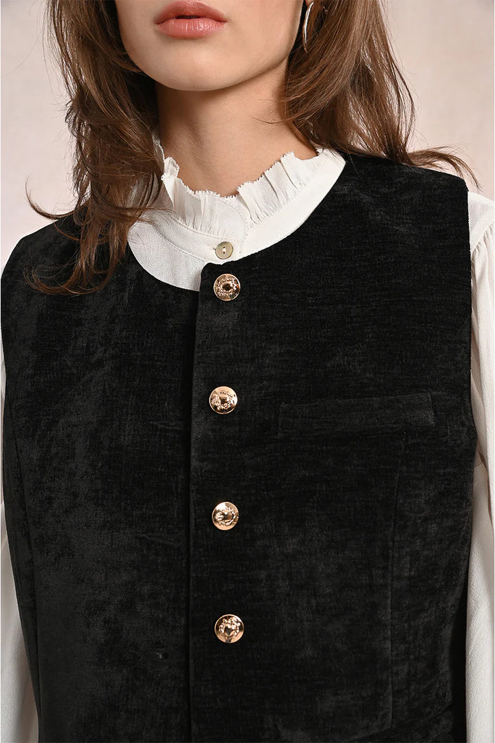 Sleeveless Jacket (Black)
