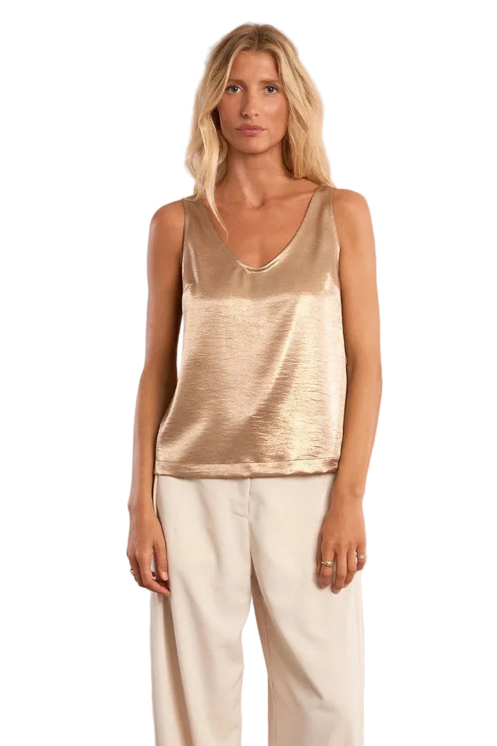 Satin Tank Top (Gold)