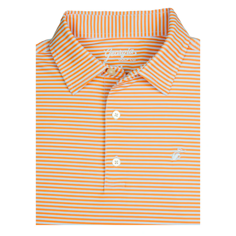 Tour Stripe Polo (Peach)