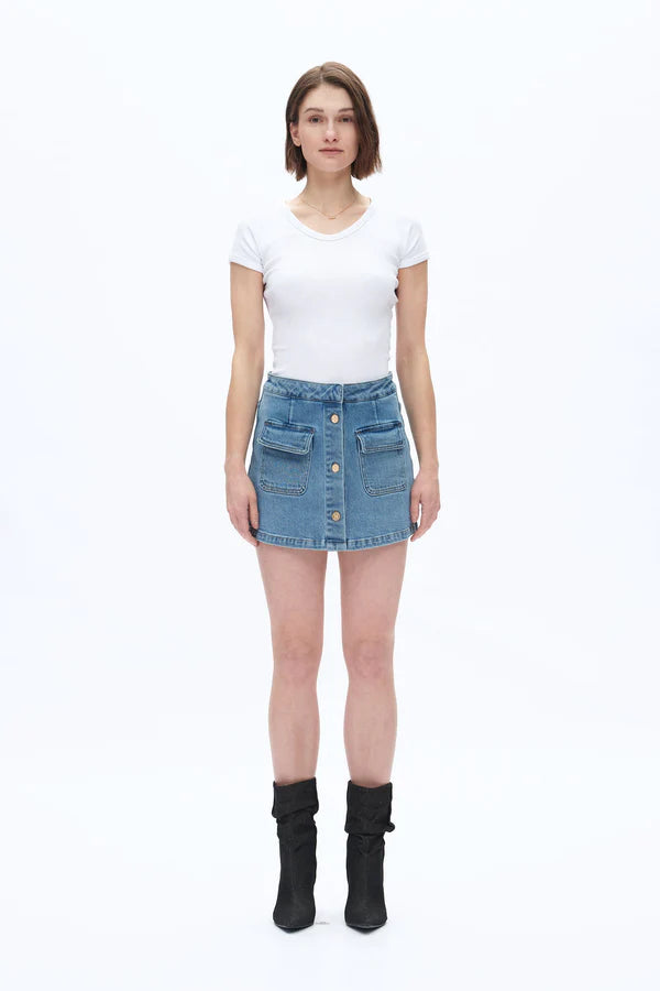 High Rise Culottes (Medium Blue)