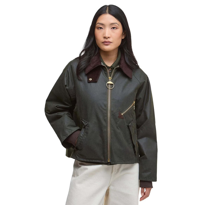 Arlene Wax Jacket (Navy/Ancient)