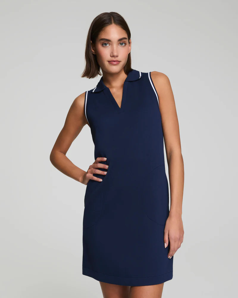Airpique Sleeveless Polo Dress (Timeless Navy)