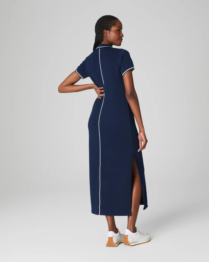 Airessentials Pique Polo Midi Dress (Timeless Navy)
