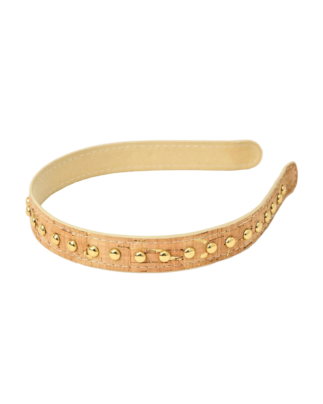 Stud Embellished Headband (Sparkle Cork)