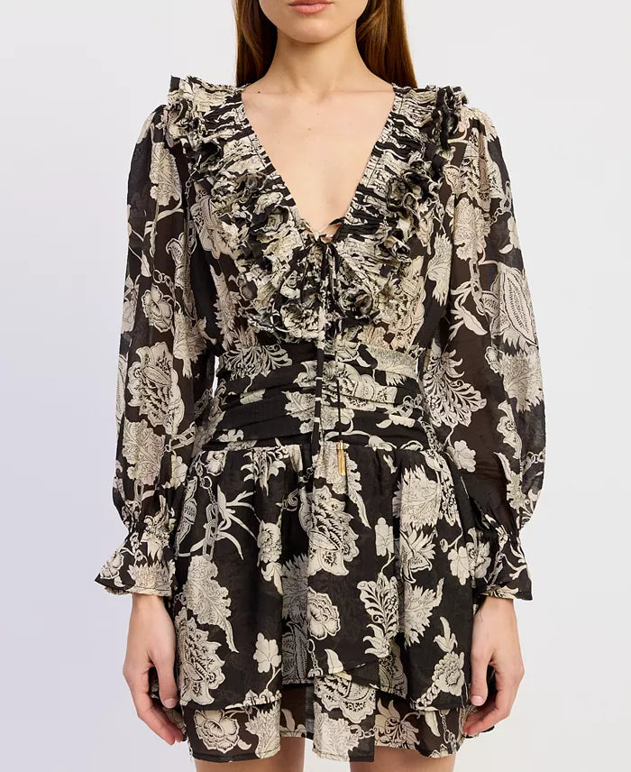 Elizabeth Mini Dress (Black Ivory)