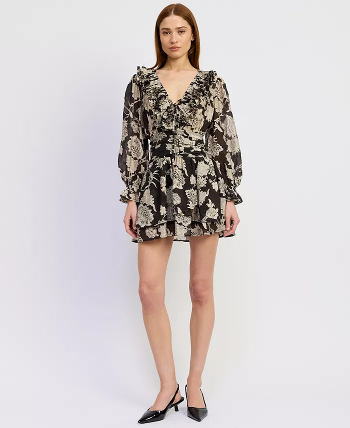 Elizabeth Mini Dress (Black Ivory)
