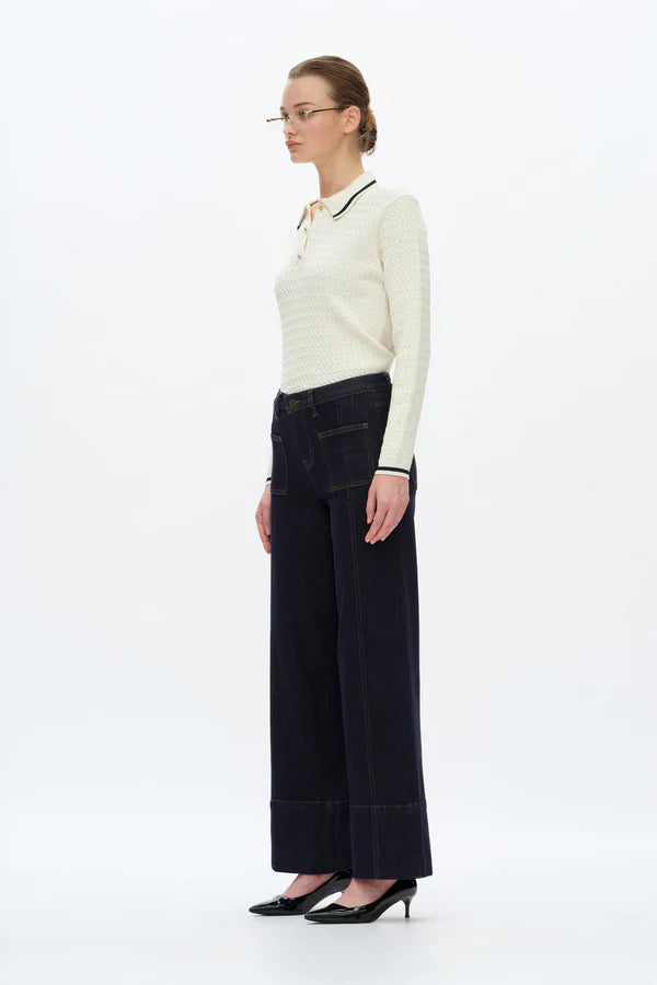 Katia Mid Rise Wide Leg (Rinse Wash)