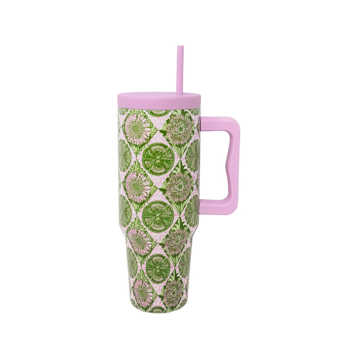 Stainless Steel 40 oz Tumbler (Tropical Tiles)