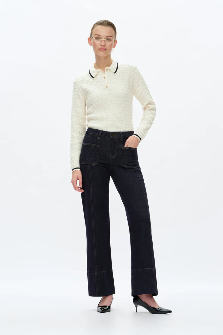 Katia Mid Rise Wide Leg (Rinse Wash)