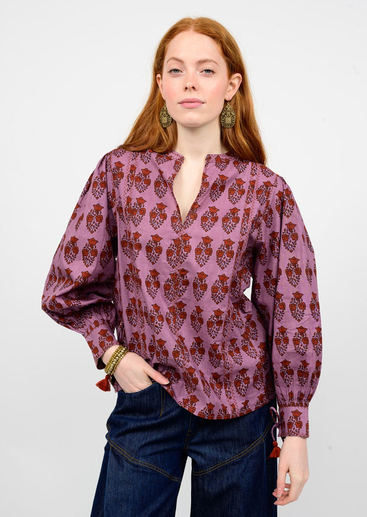 Multi Stitched Top (Plum)