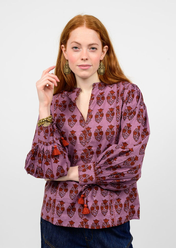 Multi Stitched Top (Plum)