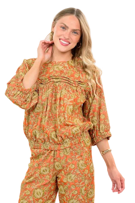 Corduroy Bubble Top (Orange)
