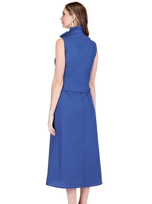 Back Wrap Maxi Dress (Navy)
