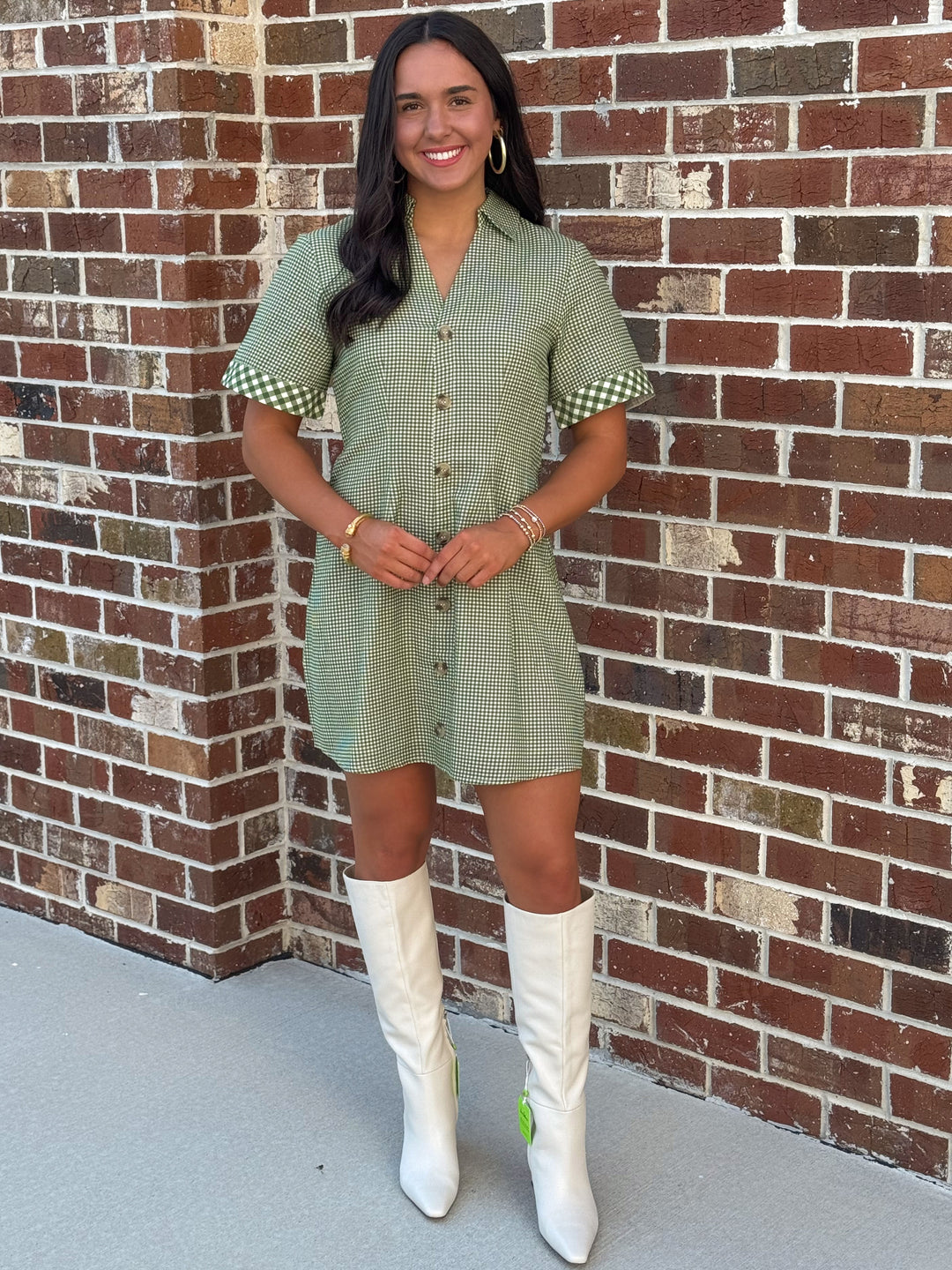 Drew Dress (Hunter Plaid)
