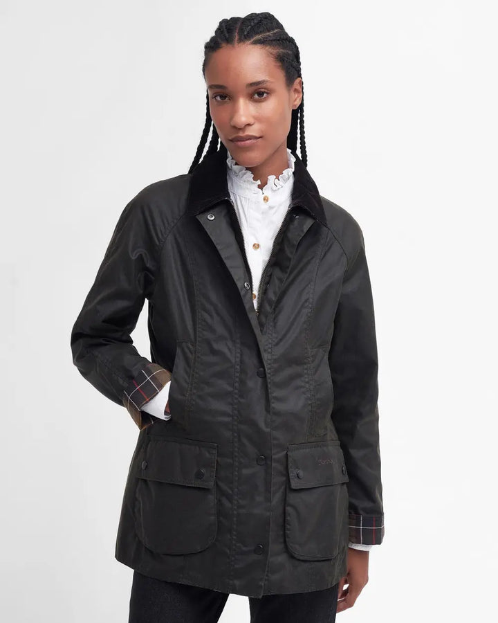 Classic Beadnell Waxed Jacket (Olive)