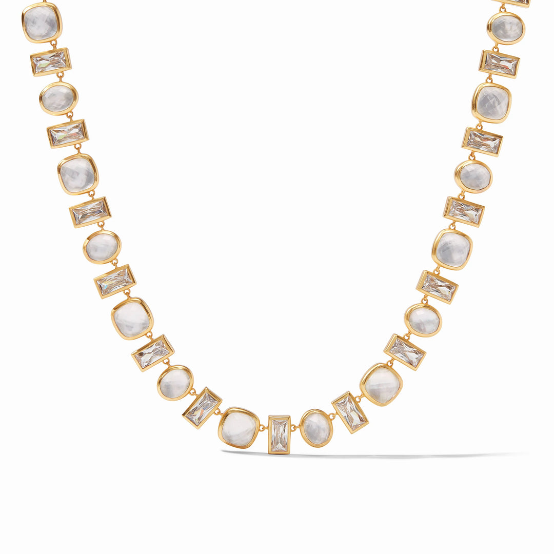 Antonia Tennis Necklace (Iridescent Clear Crystal)