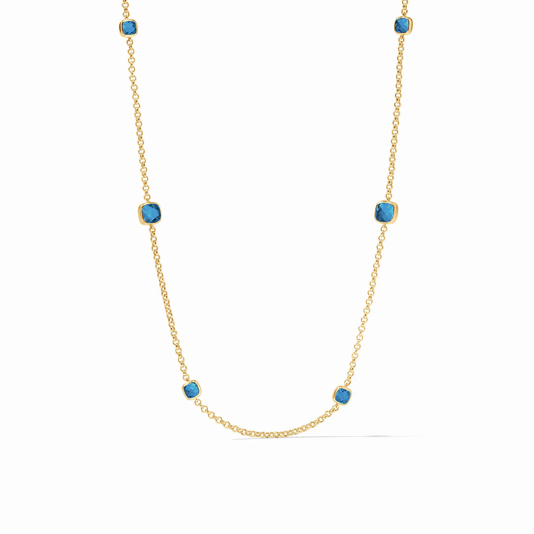 Aquitaine Station Necklace (Capri Blue)