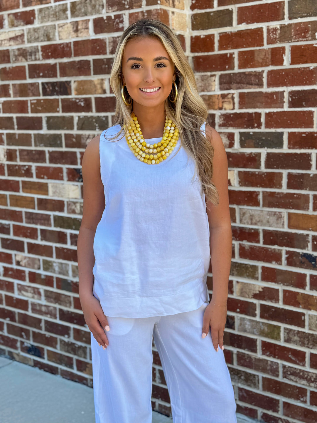 Linen Pant (White)
