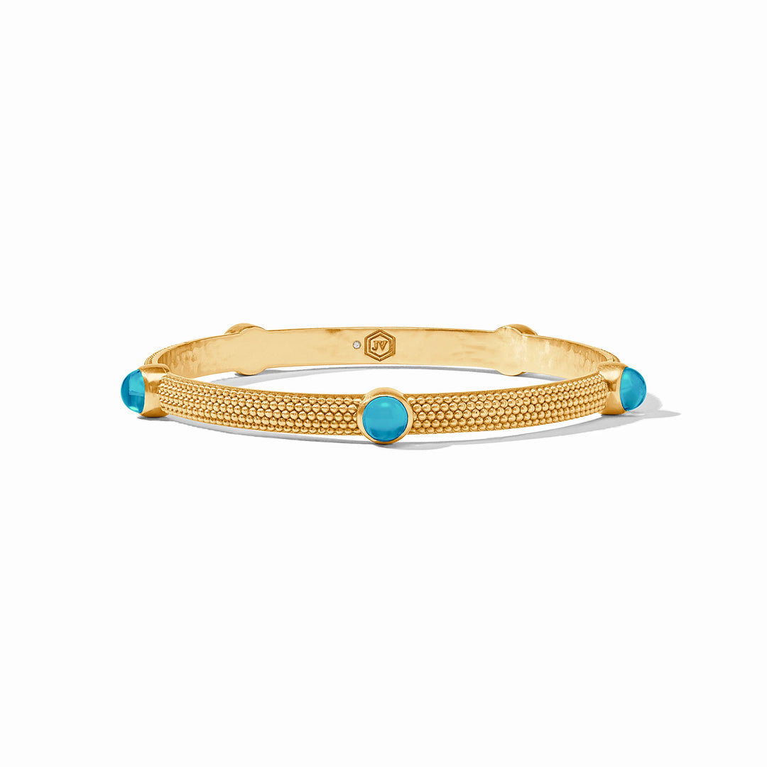 Cabochon Bangle (Iridescent London Blue)