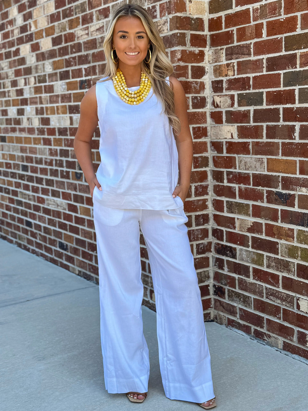 Linen Pant (White)