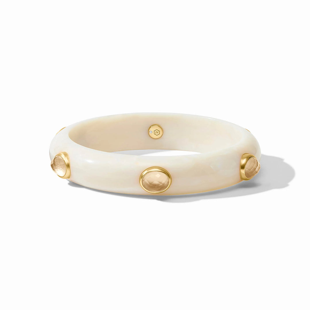 Carnaby Stone Bangle Medium (Iridescent Champagne)