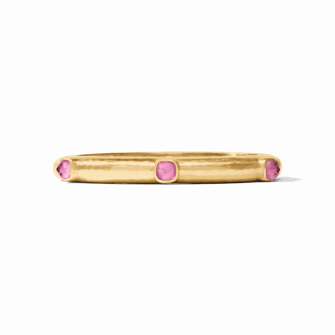 Catalina Hinge Bangle (Iridescent Tourmaline Pink)