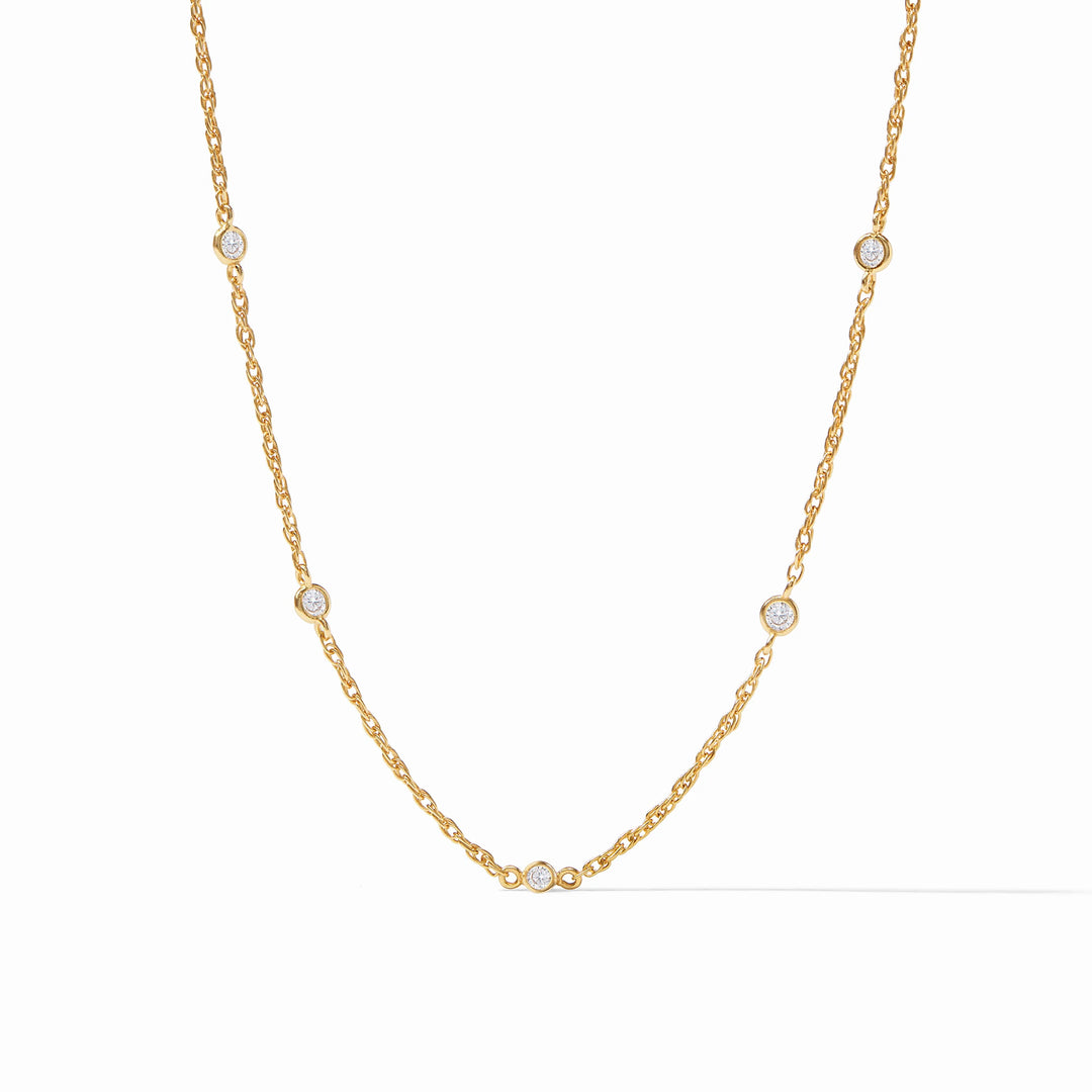 Celeste Delicate Station Necklace (Cubic Zirconia)