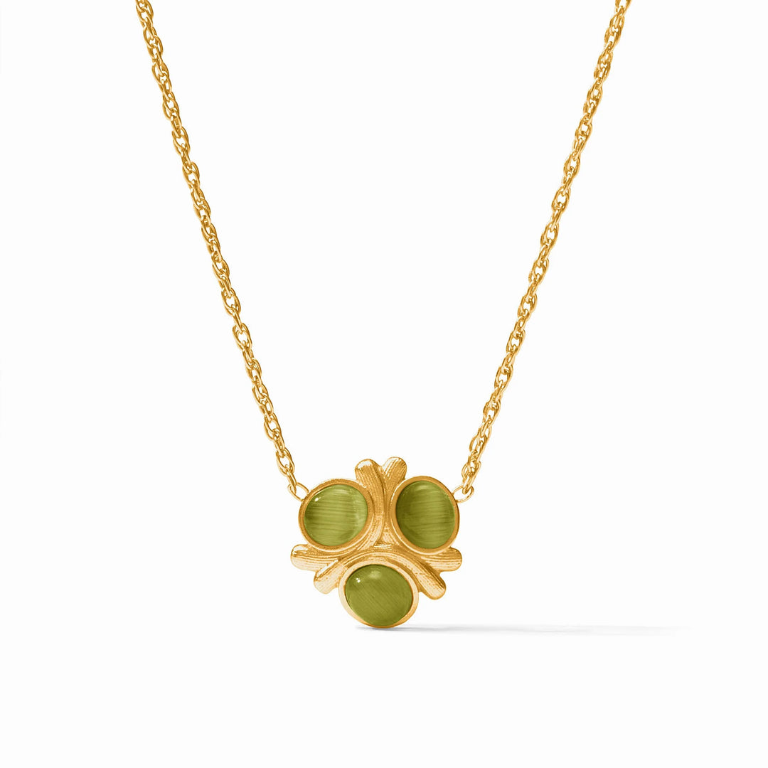 Cobblestone Delicate Necklace (Green Cat&
