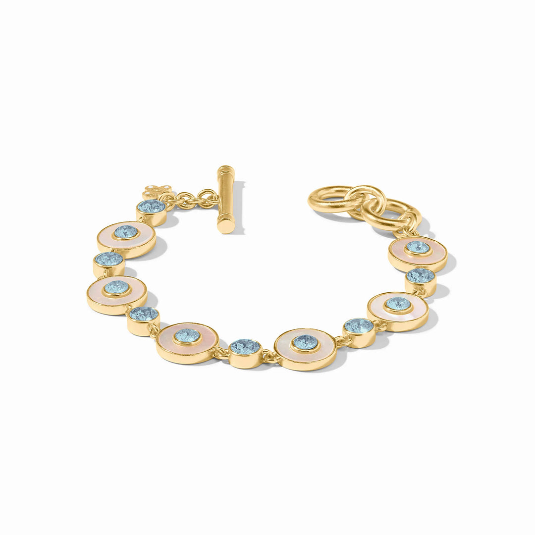 Colette Tennis Bracelet (Chalcedony Blue)