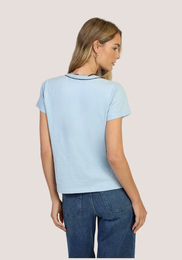 Crew w/ Contrast Stitch (Denim/Navy)