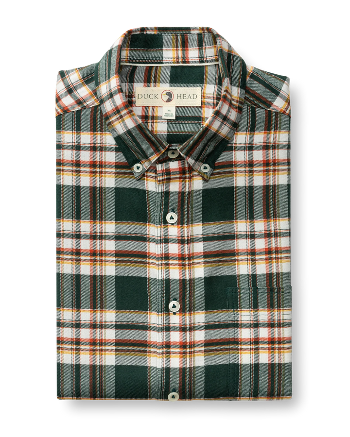 Cotton Flannel Sport Shirt Pinewell Plaid  (Pine Grove)